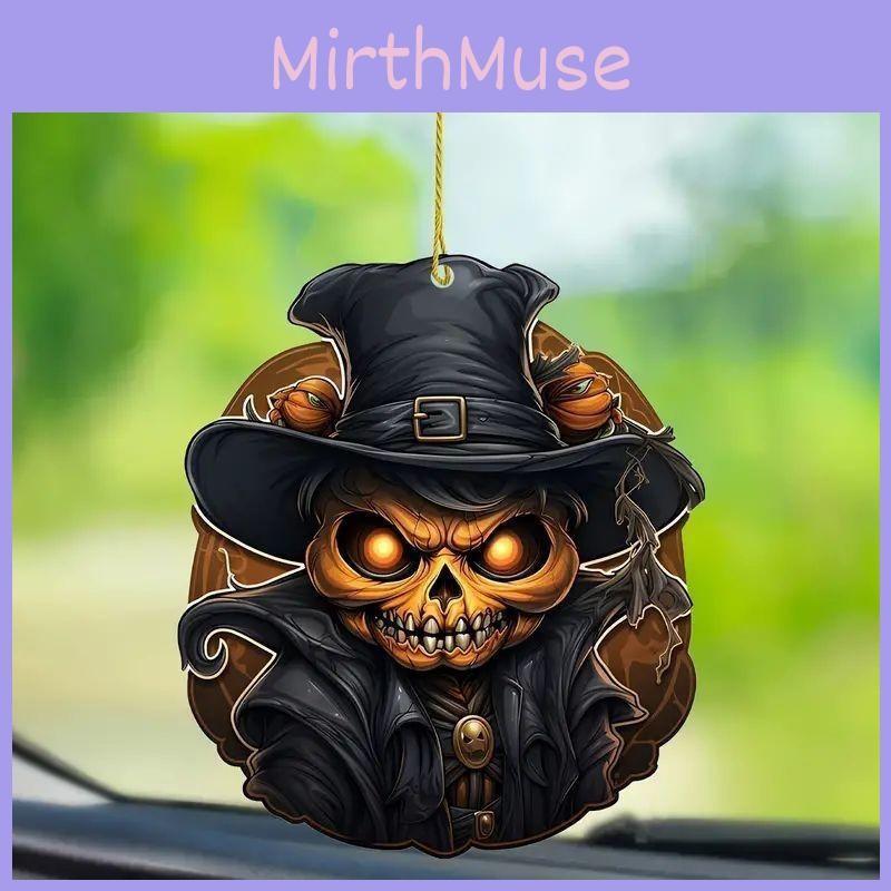 Halloween Decoration Car Pendant Acrylic Skeleton Head Pumpkin Style Vehicle
