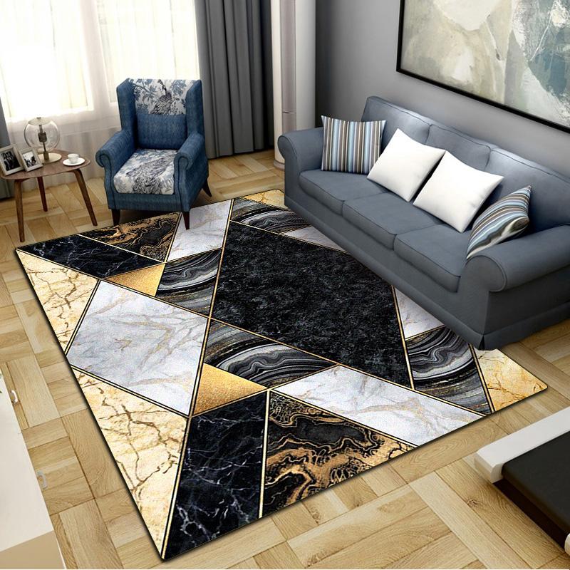 Abstract Geometric Carpet Rug for Living Room Bedroom Home Sofa Decoration,Kids Play Non-slip Floor Mat