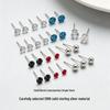 Sterling Silver S999 Zirconia Stud Earrings for Women - Simple, Versatile, and Sleep-Friendly
