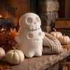 Small Halloween Collectibles 3D Printed Cute Ghost Skull Figurine, Stacked on Shelf Display Figurines Statue, Spooky Desktop Ornament, Fun Holiday