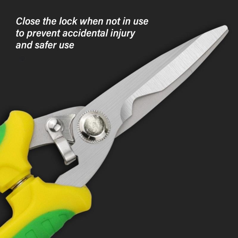 Professional Electricians PVC Insulated Wire Scissors, Sharpness Cutter Head, for DIYer Enthusiasts Safe Wire Trimming