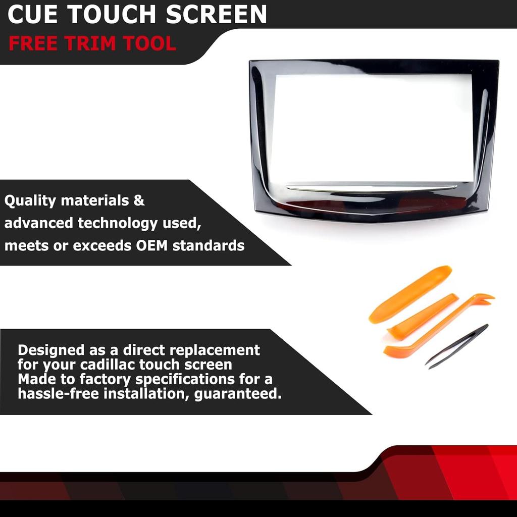 2013 2014 2015 2016 2017 CUE Touch Screen Display With Free Trim Tool Compatible With Cadillac ATS Escalade SRX XTS ELR CTS CTS-V Touch Sense