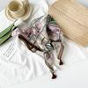 Small Fresh And Sweet Silk Scarf Square Scarf High-End Cute Style With Cotton And Linen Small Square Scarf Women'S Scarf Fringed Pendant