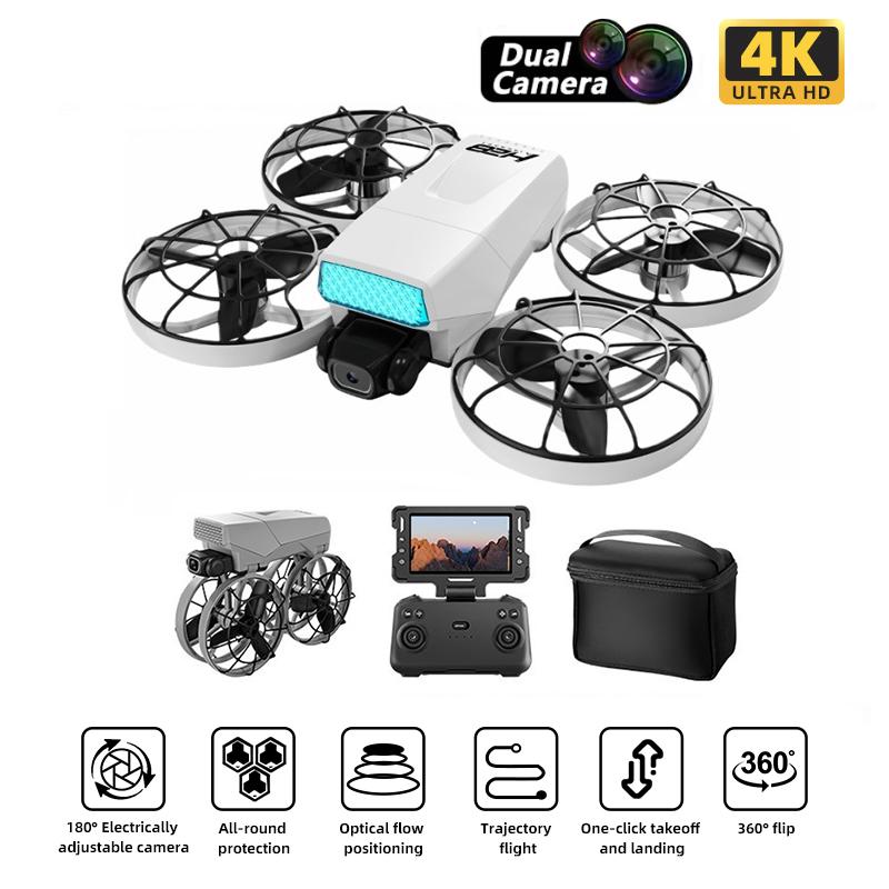 Non-Toxic Rc Quadcopter 2.4G 4Ch Drone With Display Screen Remote Control Hd Pography Aircraft Optical Flow Positioning Dron For Adult