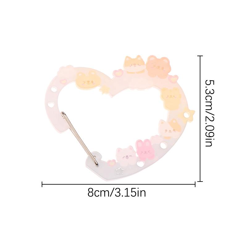 Kawaii Herz Hase Karabiner Schlüsselanhänger Niedlicher Cartoon Acryl Schlüsselanhänger Paar Schlüsselanhänger Schöner Taschenanhänger Rucksackanhänger Geschenke