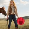 Cowboyhatt Damer Menn Western Voksen Solhatt Ikke-vevd Stoff Cowgirlhatt Festival Temafest Hatt Mote Tilbehør