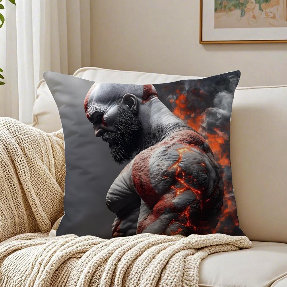 Game Mythological GGod of WWar Cushion Cover Pillowcase Antidustmite Living Room Sofa Decor Cushion Room