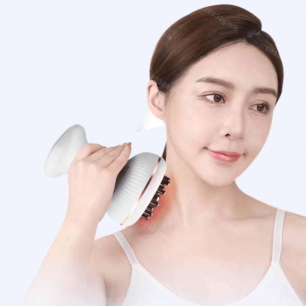 Ems Microcurrent Massager Meridian Brush Massage Tools Heated Vibration Red Light Therapy Body Slim Neck Foot Leg Back Arm Waist