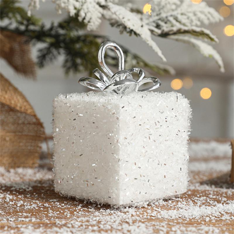 Christmas Pendants Christmas Tree Gifts Christmas Gift Christmas Decorations White Foam Pendant Home Decoration Gift Box Pendant