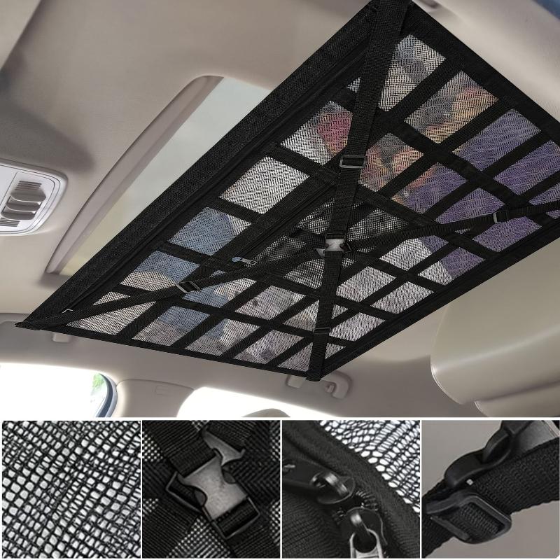 Car Ceiling Net Storage Bag Cargo Universal Truck SUV Space Saving Car Trunk Storage Pocket Organizer Sundries Bag Roof Cargo