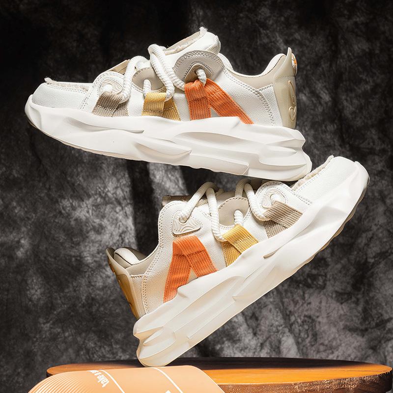 

Новые модные туфли для доски, студенческие низкие мужские туфли, новые повседневные и нишевые туфли для хлеба, спортивная обувь на толстой подошве 44