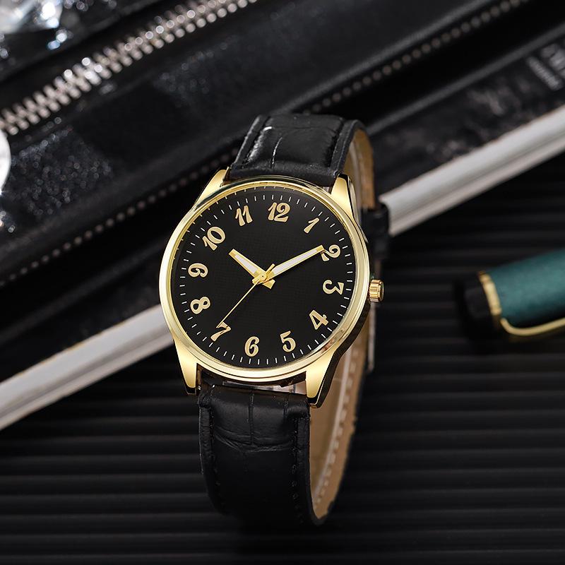 Quartz Men's Luminous Swiss Luxury Leather Strap Watch