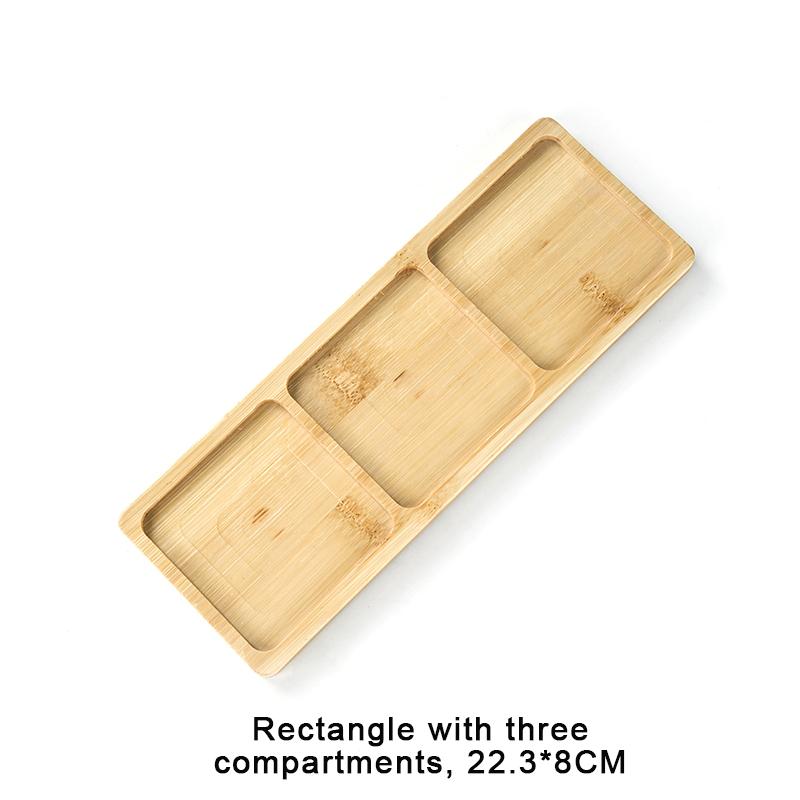 Einfacher Stil Hausdekoration Sukkulenten Bonsai Halter Runde Quadratische Blumentopf Basis Bambus Holz Tablett