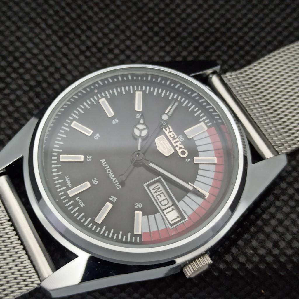 REFURBISHED VINTAGE SEIKO 5 AUTOMATIC JAPAN MENS DAY/DATE BLACK WATCH a266370-2 Quantityseikoa266370