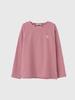 GENERALIDEA Unisex Long Sleeve Border T-Shirt [Mauve Pink] / Sbe1U01003