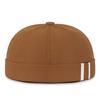Casual Adjustable Brimless Hat Cotton Solid Color Docker Cap Vintage Beanie Bonnet Summer Spring