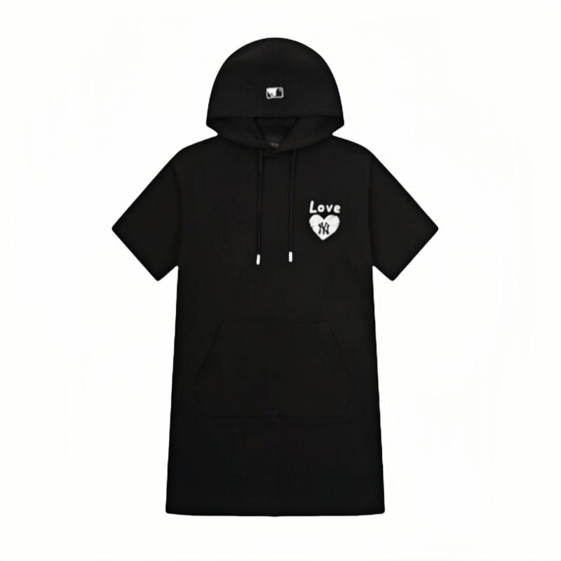 

Новые платья с коротким рукавом MLB Женские Черные 31OP02111-50L XS