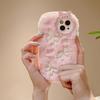 Morbida Peluche Soffice Fiocco Maialino Carino e Cuore Custodia per Telefono Per iPhone 17 16 Pro Max Custodia 15 14 Plus 13 12 11 Cartone Animato Calda Invernale Pelliccia Pelosa Copertura Shell