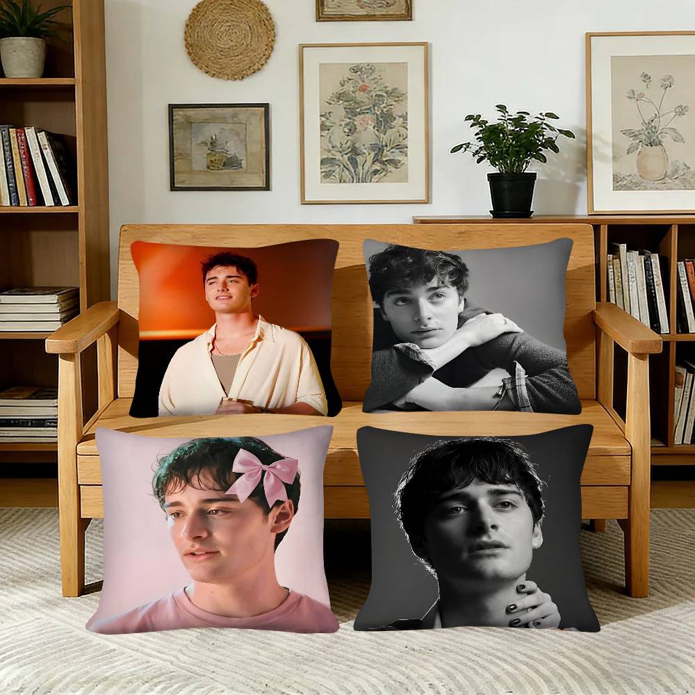 Actor Noah Schnapp Pillow Case Fashion Square Pillowcase Bedroom Sofa Room Ins Decoration Leisure