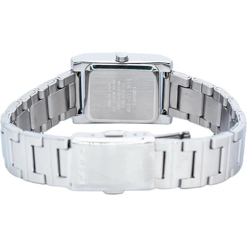 Casio Fashionable Steel Strap Waterproof Quartz Watch Quartz Movement Stainless Steel Strap Japanese and Korean Watch Women's Watch Blue LTP-1237D-2A2