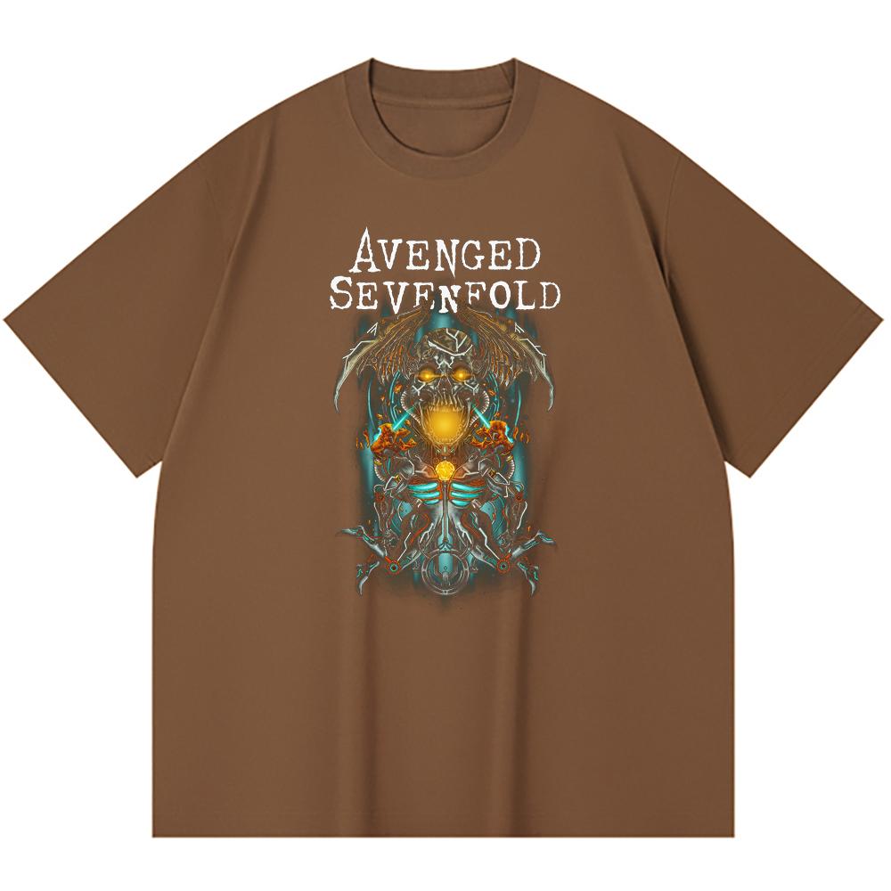 230 Gsm 100% Cotton Heavy Metal T-Shirt  Rock Band Popular Music Print Unisex Heavy Cotton T Shirt