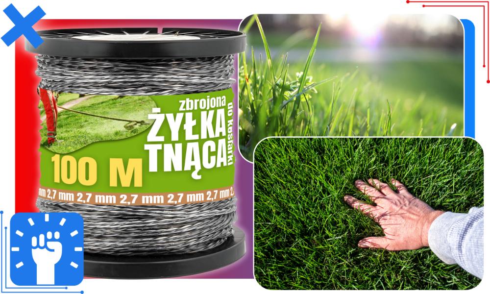Reinforced Cutting Line for Trimmer Heads, Brushcutters, Grass Trimmers, Strong 2.7mm 100m