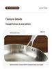 304 Stainless Steel Non-Stick Wok Frying Pan for Pan-Frying Steak, Three-Layer Steel