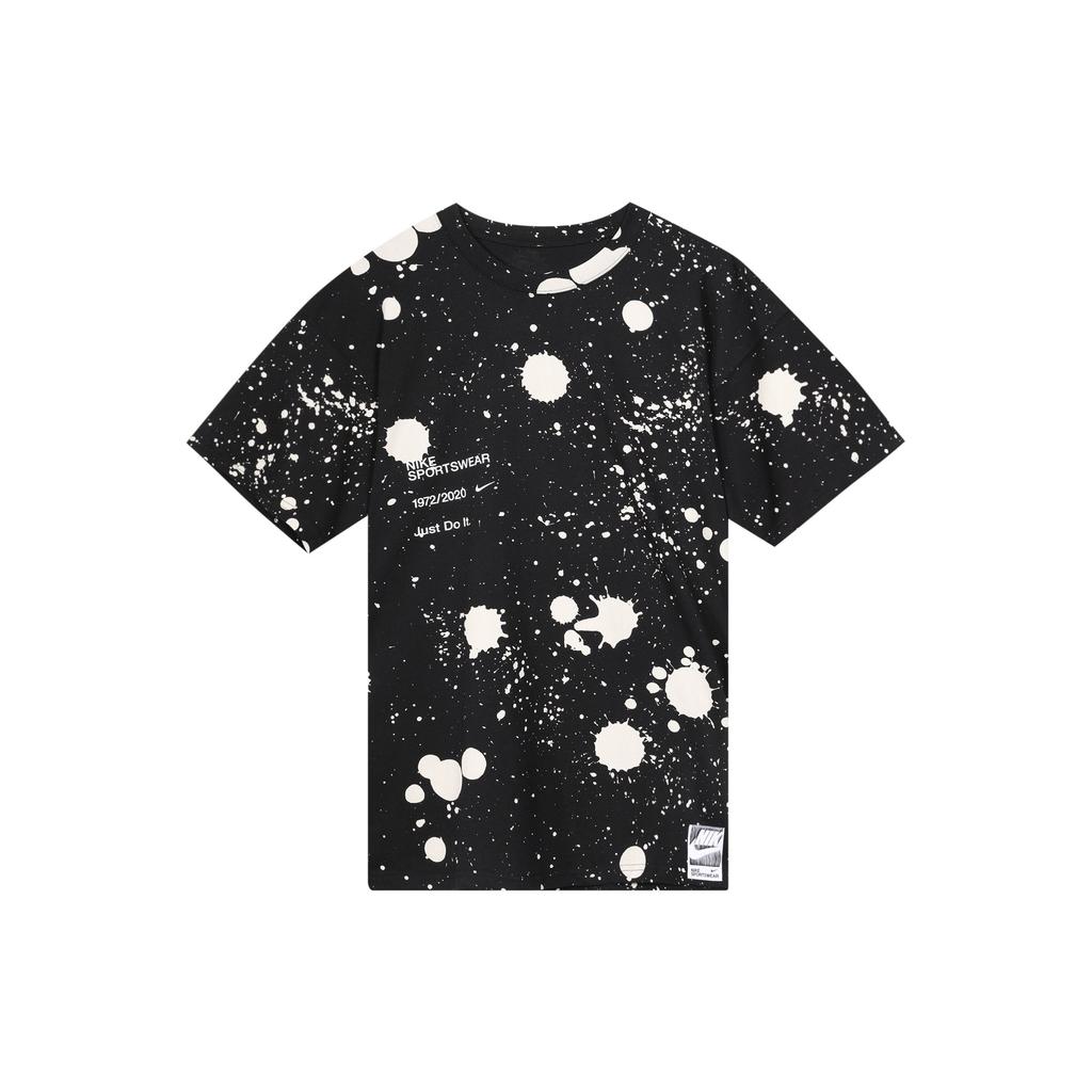 Nike Splatter Print Short Sleeve T-Shirt Men Tops Black CW0381-010