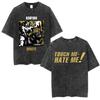 Washed Vintage Rock Band Kmfdm Angst Graphic Tshirt Men Women Retro Gothic Punk Streetwear Mens Casual Pure Cotton T Shirts