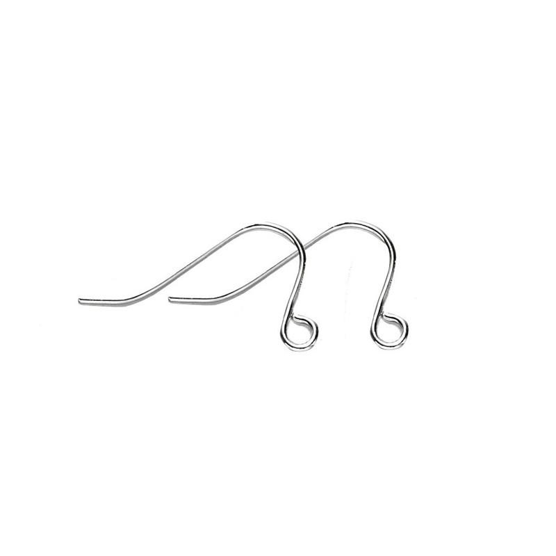 50pcs 925 Sterling Silver Plated Earring Hooks Anti Allergy Earrings Clasps Hook For Diy Jewelry Accessories Making Supplies