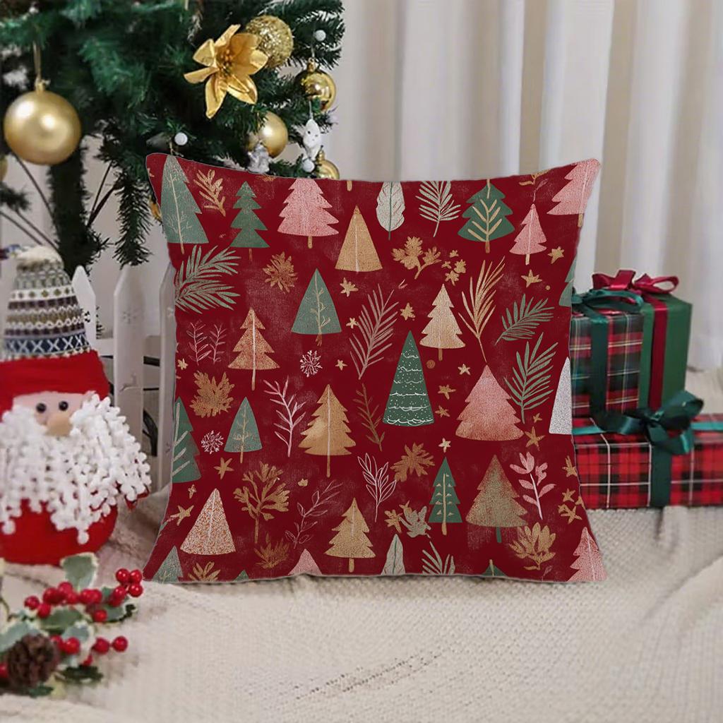 

Наволочка с рисунком рождественской елкиПодходит для дивана, автомобиля, спальни, декоративная наволочка, наволочка 16x16Inch