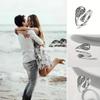European Retro Cross Adjustable Ring with 3D Embossed Flowers