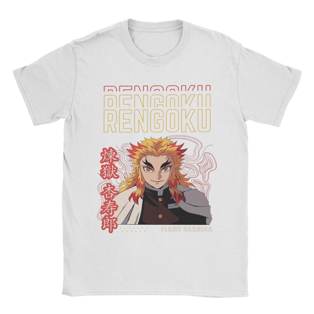 Hipster Rengoku Kyojuro Demons Slayers Tshirt For Unisex Crewneck 100 Cotton T Shirts Short Sleeve Tees Gift Idea Tops
