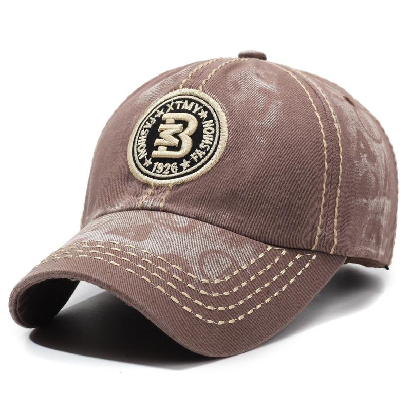 Vintage Men Baseball Cap Spring Summer Embroidery Cap Letter Baseball Cap Outdoor Sun Hat
