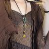Bohemian Ceramic Necklace: Vintage Ethnic Long Sweater Chain & Zen Choker