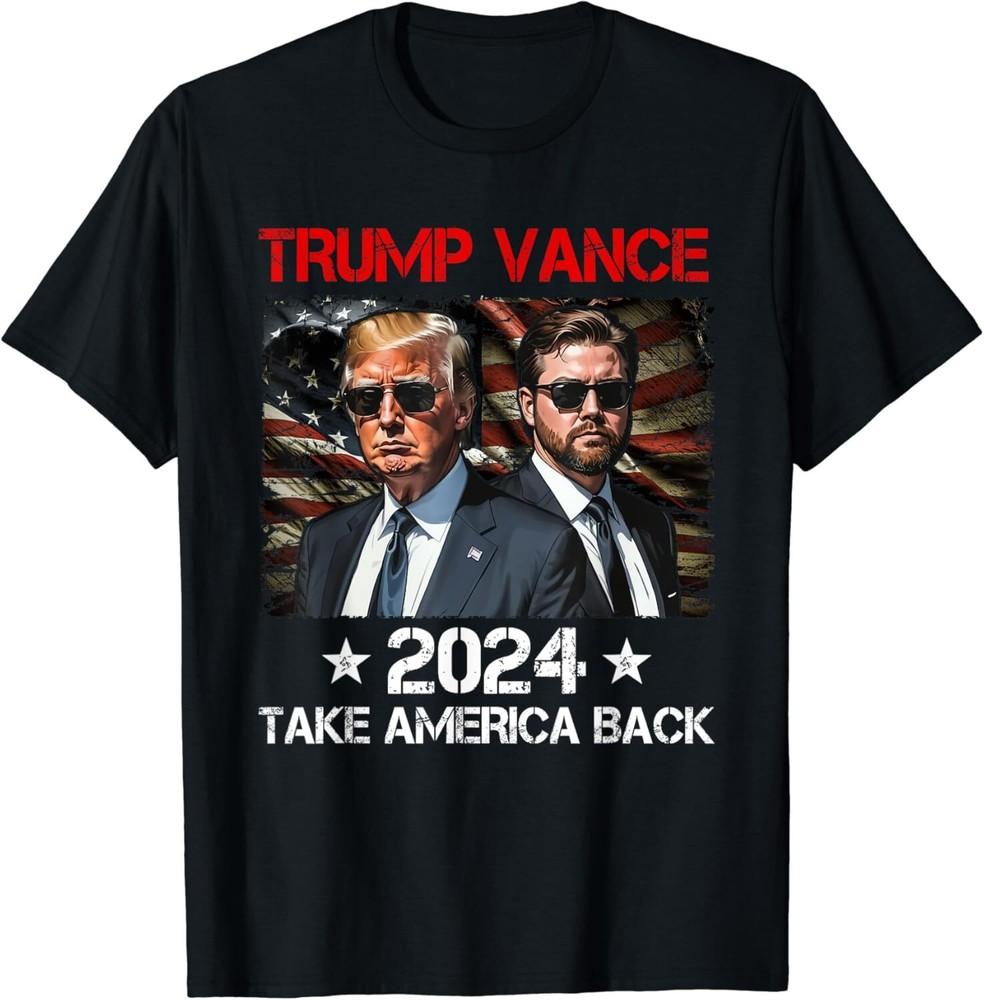 SALE Trump Vance 2024 Donald Trump J.D. Vance Take America Back Unisex T-Shirt Unisex T-Shirt M