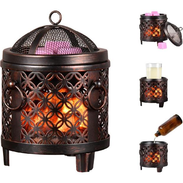 Нагреватель для воска, 4-в-1 Нагреватель для воска в виде камина, Нагреватель для воска Scentsy для ароматизированных восковых кубиков и тарталеток или ароматических масел, Восковая горелка для дома, офиса, спальни