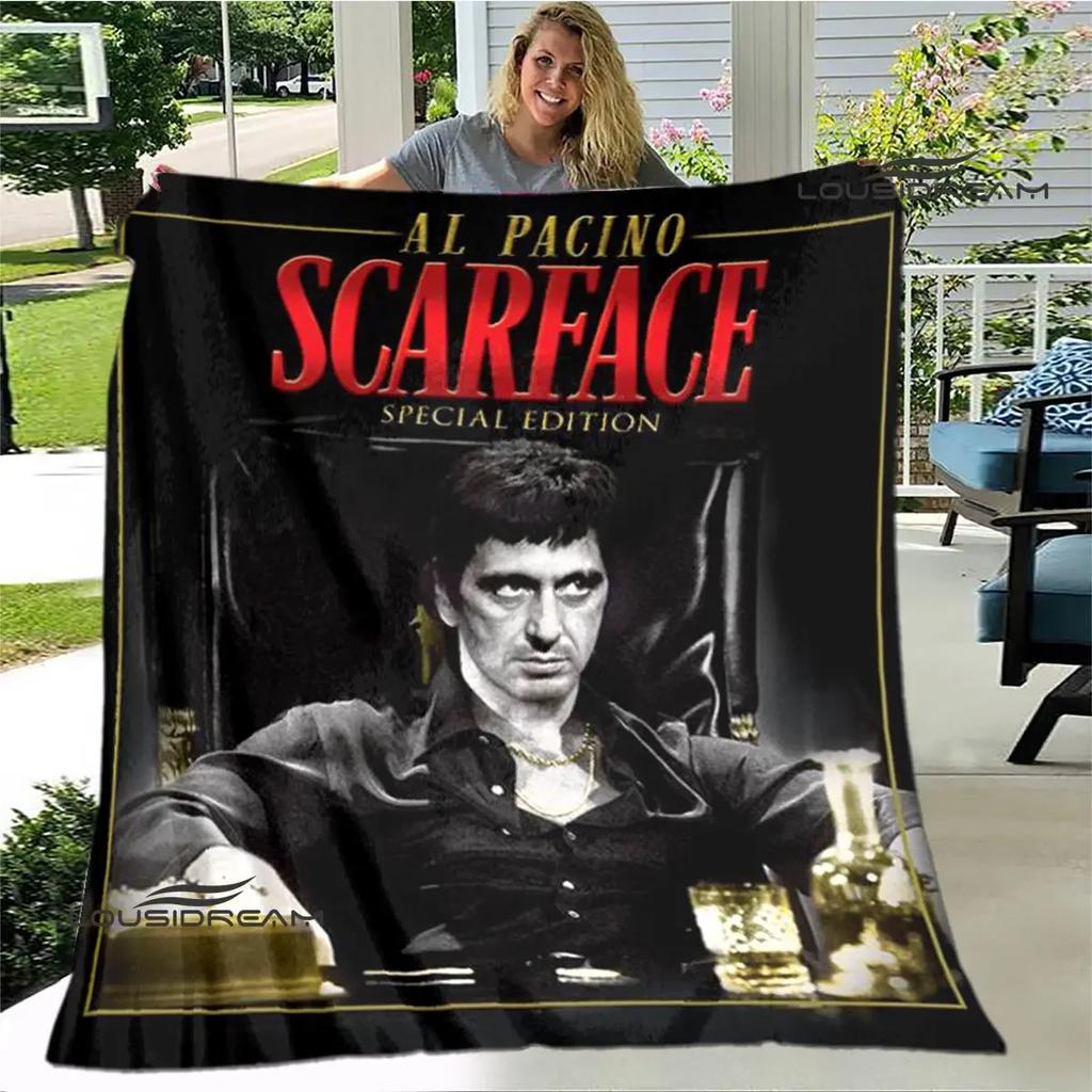 Classic movie Scarface Polyna blanket bed with a blanket to warm the beautiful blanket home travel blanket birthday gift
