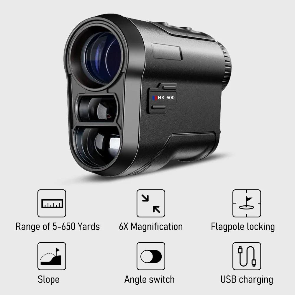 Xiaomi 600M/Yard Golf Laser Rangefinder with Slope Compensation Flagpole Lock Vibration USB Rechargeable for Golfing