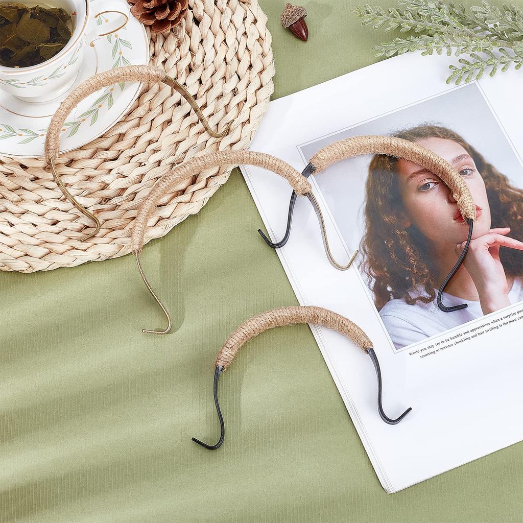 PandaHall Iron Kettle Handles, 4-Piece Set, Adjustable Replacement Handles for Teapots, 14cm, for Home, Restaurants, Inns, and Other Dining