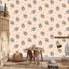 Wallpaper Small Flowers Cream, Beige and Gray for Living Room and Bedroom 50x1000