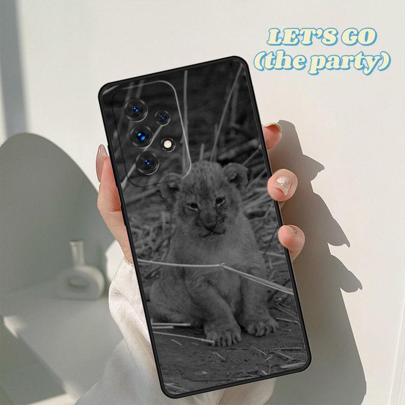 Lion Alpha Male Cub phone case For Samsung Galaxy A42 A31 A40 A51 A71 A32 A80 A91 A52 A72 A73 A20e A21S A50 A70 A11 A12 Cover