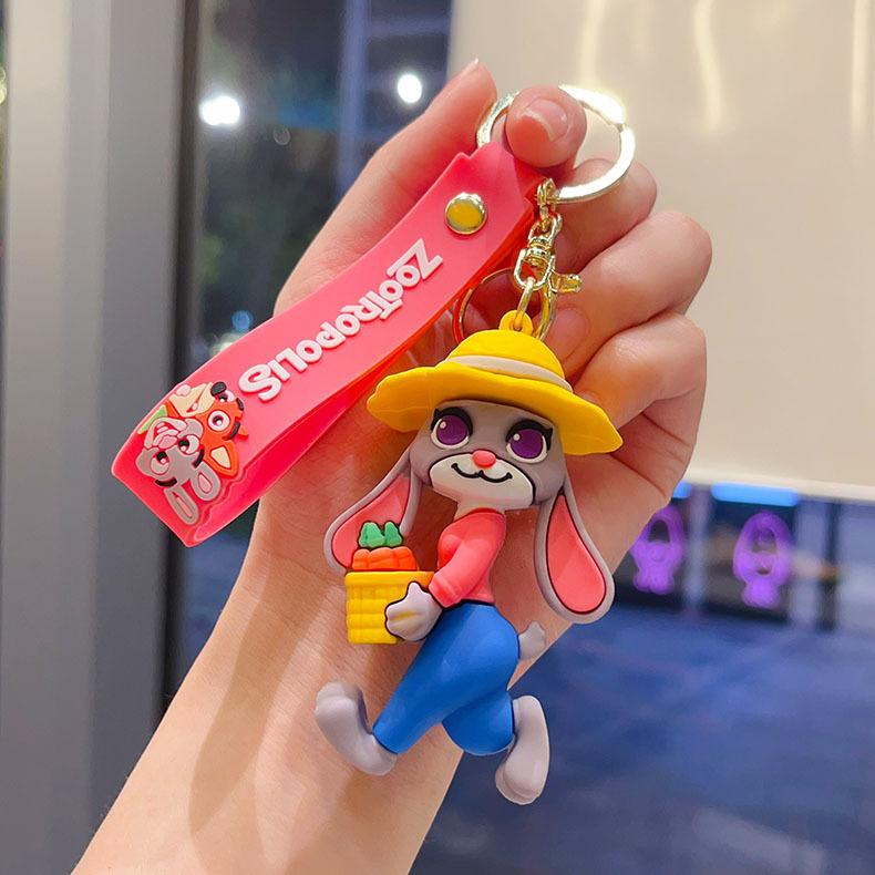 Anime Zootopia 2 Figure Cute PVC Doll Car Key Ring Accessories Bag Pendant Charm Perfect Christmas Gift for Her 2027