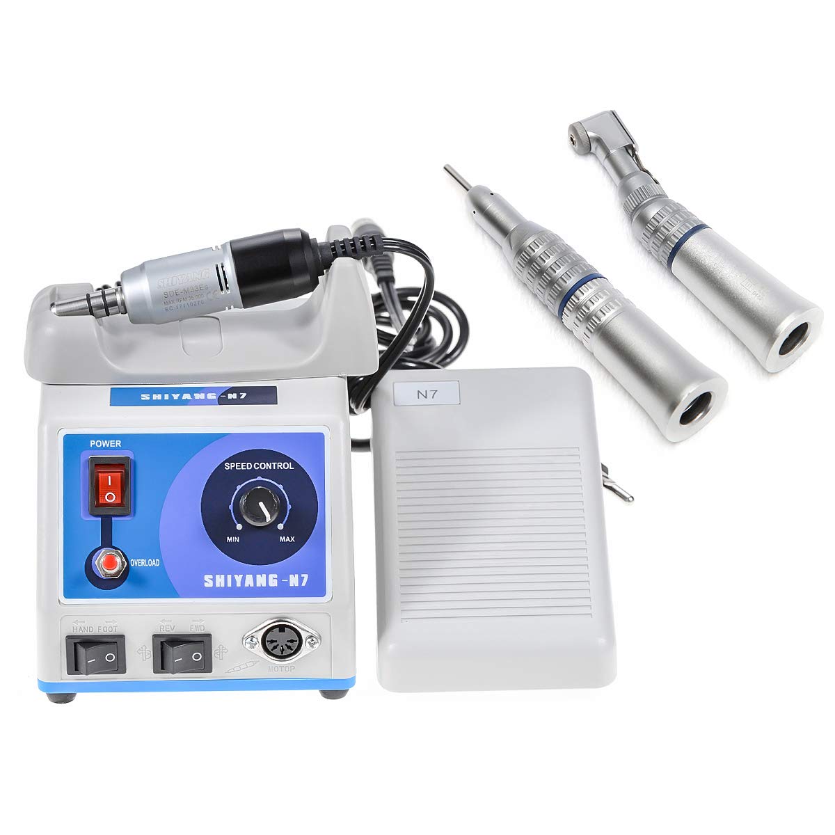 

EUSTOMA Микромотор Настольная Модель с Педалью и Полировальным Инструментом для Дерева, Ювелирных Изделий и Ракушек Идеально подходит для Лабораторной Рабочей Системы, Глайдер, 35 000 об/мин, N7+E, красный