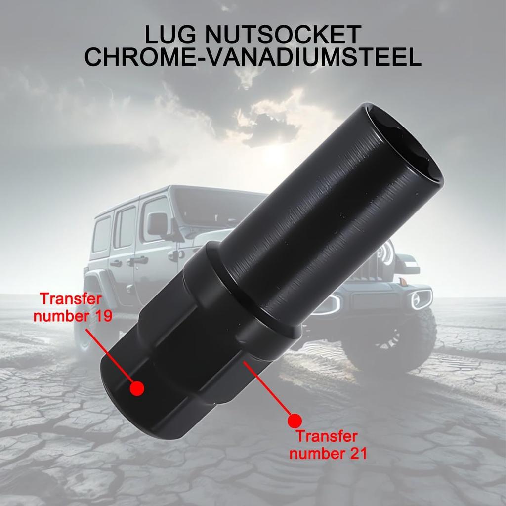 Car Wheel Lug Nuts, 20PCS Chrome Aftermarket Closed End Duplex 6 Spline Lugnut with 1 Key, Fuel Rim Lug Nut Lock Removal Socket Replacement Tool,