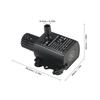 USB DC5V 4.8W Ultra quiet Mini Brushless Water Pump Waterproof Submersible Fountain Aquarium Circulating 300L H Lift