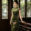 Linxiang Man Cheongsam 1011 New Improved Velvet Retro Old Shanghai Temperament Long Sleeveless Classical Charm Day