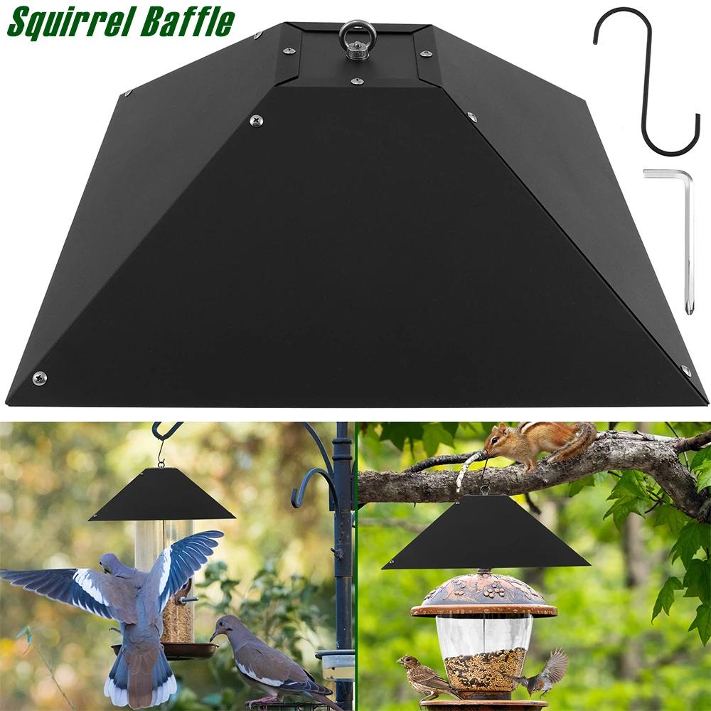 Squirrel Baffle Metal Bird Feeder Rod Baffle Effective Weatherproof Feeder Squirrel Protective Device for Hanging Bird Feeders