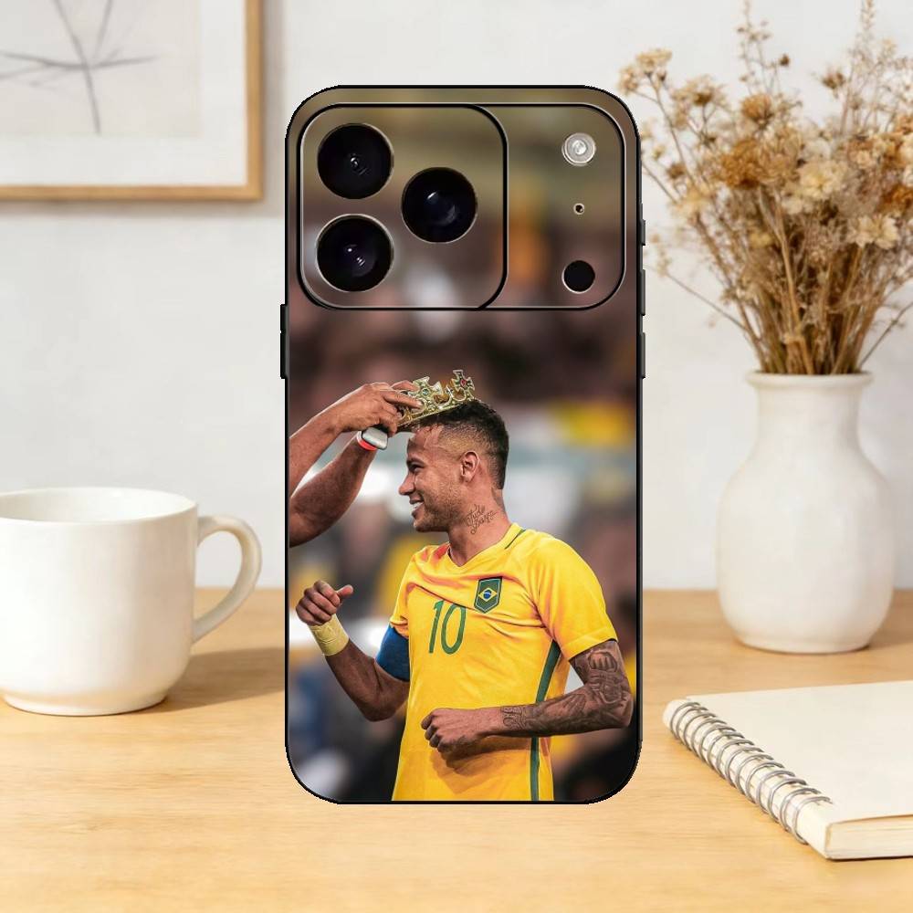 Fußball 10 N-Neymar Handyhülle Für iPhone 17,16,15,14,13,12,11 Plus,Pro Max,SE4Weiche Silikon Schwarze Hülle