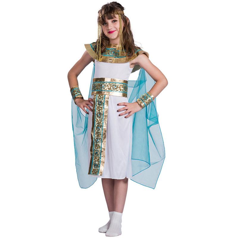 Purim Egyptian Queen Cosplay Costume For Girls Halloween Role Play With Polyester Fabric For Themed Parties